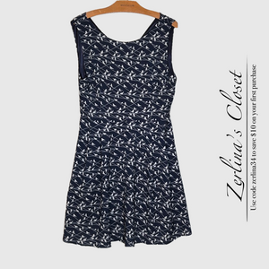 L.A. Soul XL Bird Print Dress Navy